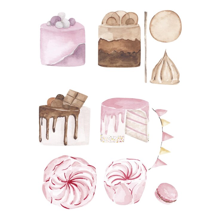 Pastel dulce y flores rosas