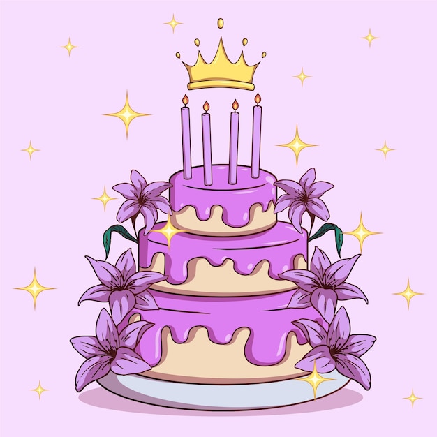 pastel de feliz cumpleaños princesa