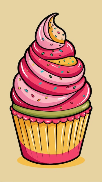 un pastel con glaseado rosado y un pastel de rosas con caramelo rosa y un cupcake rosado en el medio