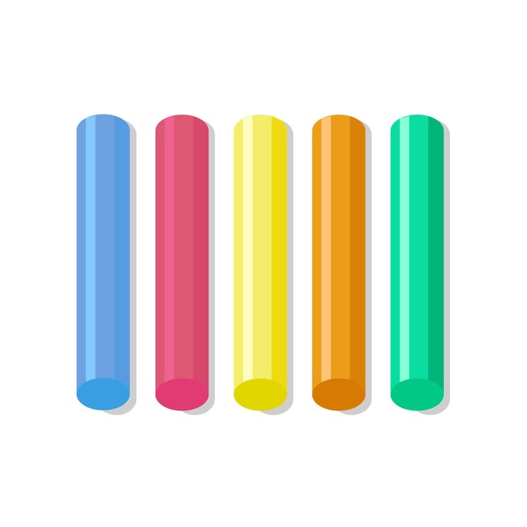 Vector pastel. un juego de crayones.