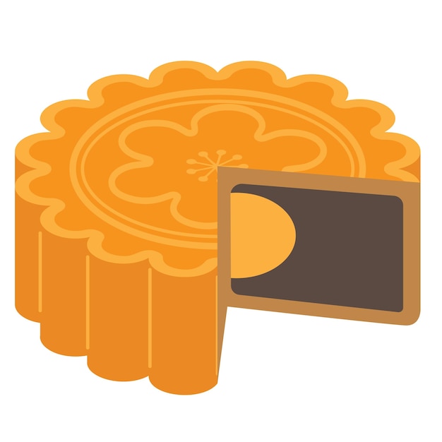 Pastel de luna con yema de huevo dentro del icono