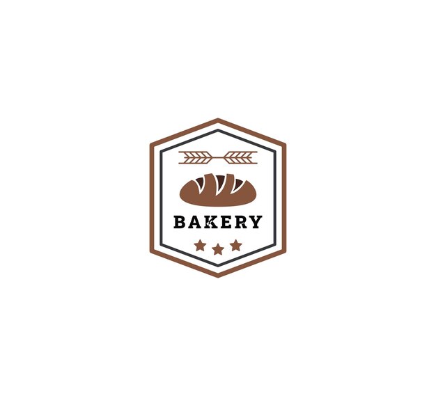 pastel pan comida vector logo