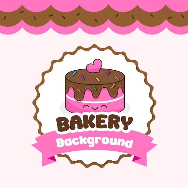 Pastel panadería logo vector