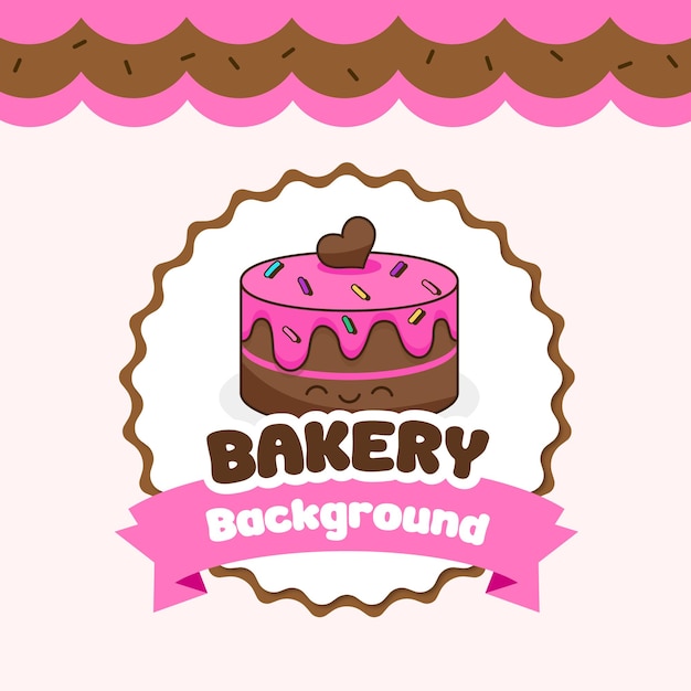 Pastel panadería logo vector