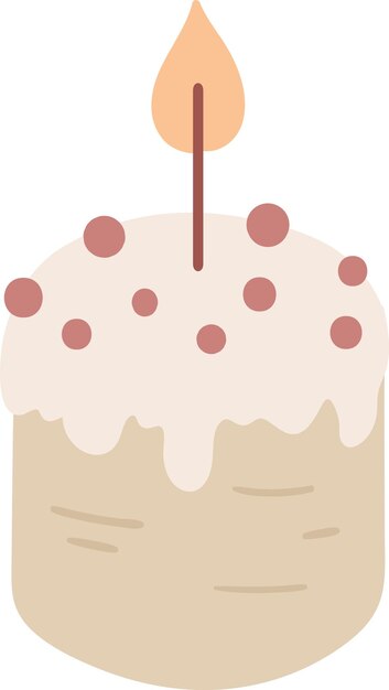 Pastel de Pascua con vela