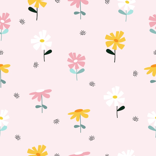 pastel de patrones sin fisuras florales