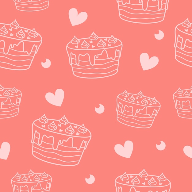 Pastel de patrones sin fisuras vector