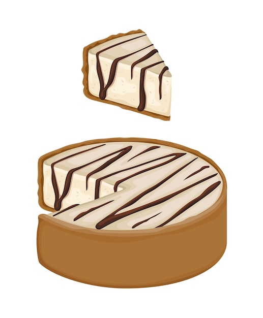 Pastel postre whynut dulces ilustración vectorial