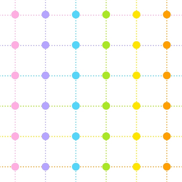 Pastel Rainbow Cute Polkadot Circle Round Geometry Dash Line Scott Checkered Plaid Tartan Gingham BG