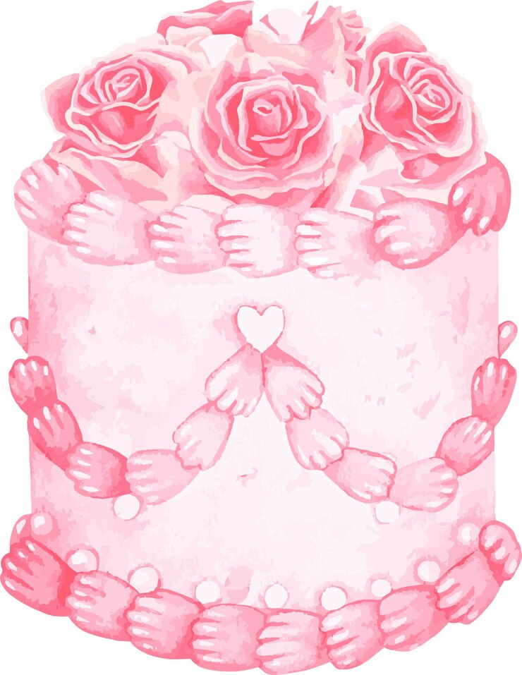 Vector pastel rosa con rosas ilustración de vector de acuarela