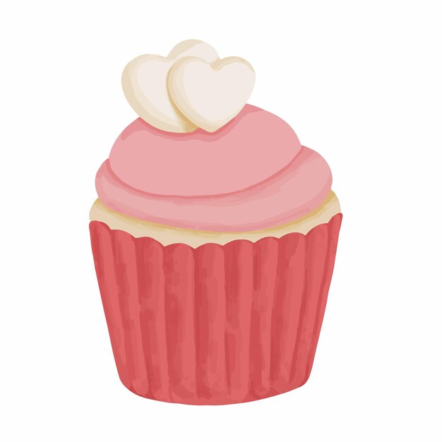 pastel de San Valentín de fresa con crema de fresa