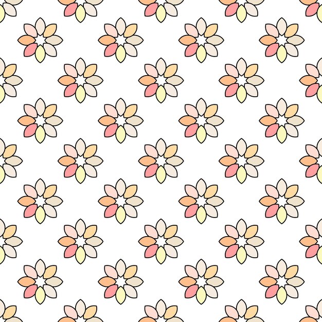 Pastel vector patrón repetitivo sin costuras de flores beige