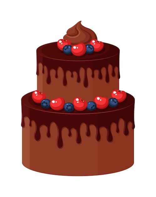 Pastel vectorial aislado sobre fondo blanco