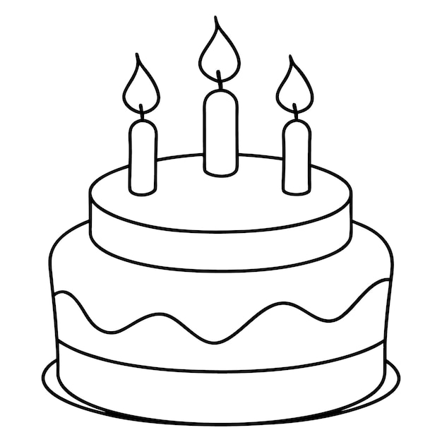 un pastel con velas en él y un fondo blanco y negro