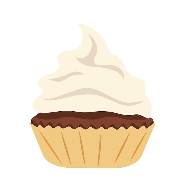 Pastelitos dulces con crema Vector ilustración de dibujos animados
