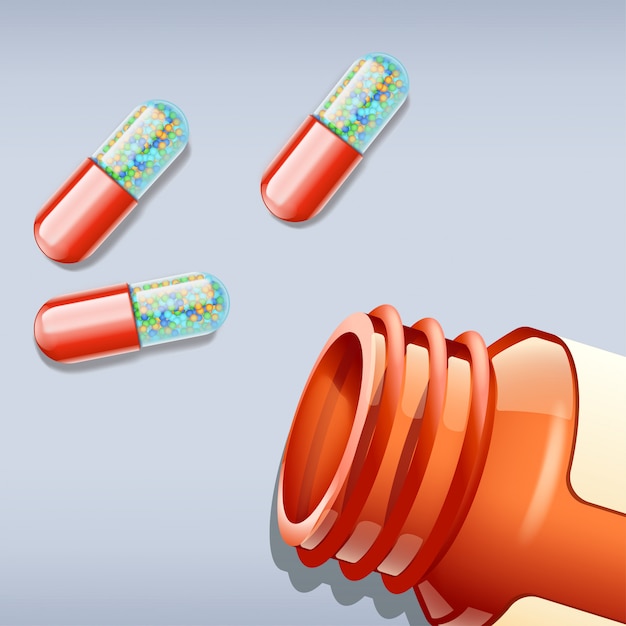 Pastillas y frasco