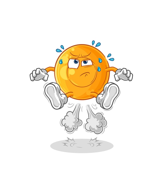 Pastillas para la garganta pedo saltando ilustración vector de caracteres