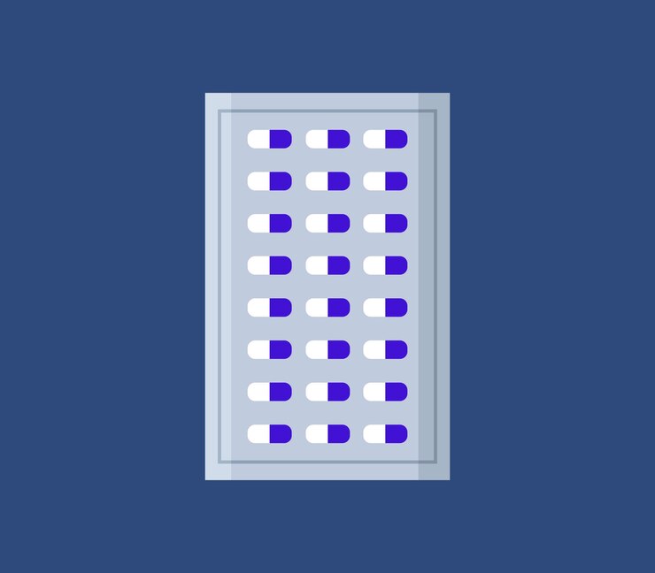 Vector las pastillas.