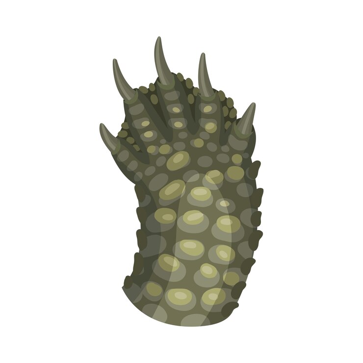 Vector pata de animal aislada en un elemento vectorial de fondo blanco con garras afiladas