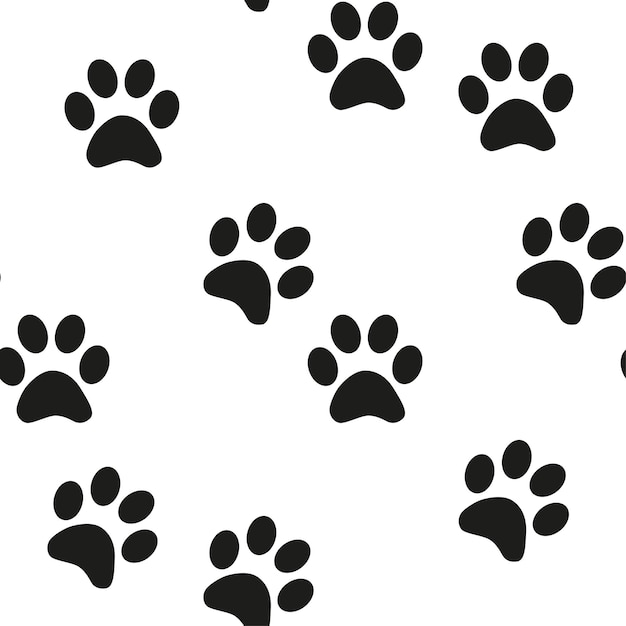 Pata de dibujos animados para diseño de papel tapiz Diseño moderno de dibujos animados Textura de tela sin costuras