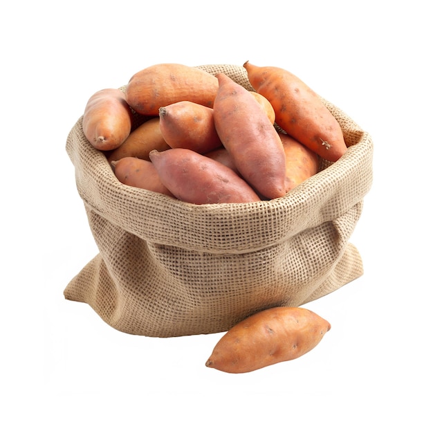 Patatas dulces en una bolsa