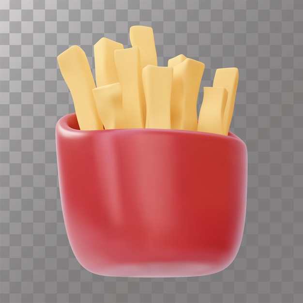 Patatas fritas en 3D