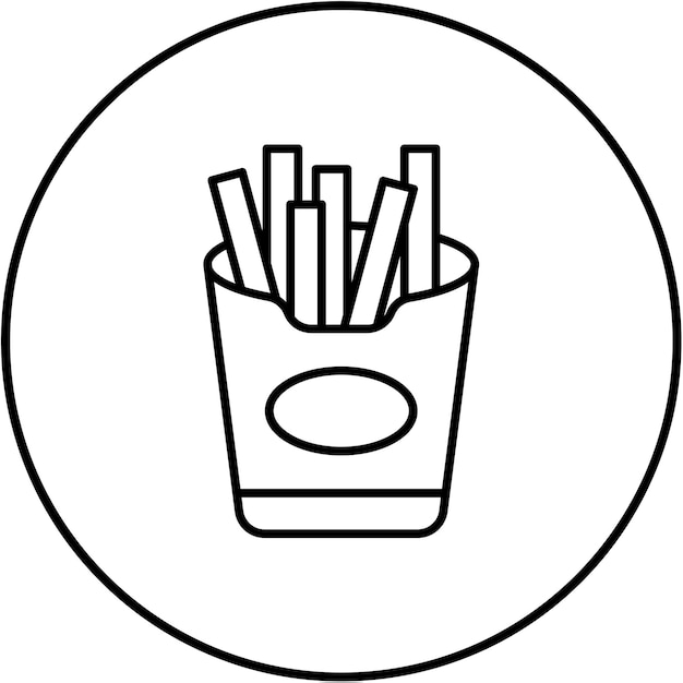 Las patatas fritas icono