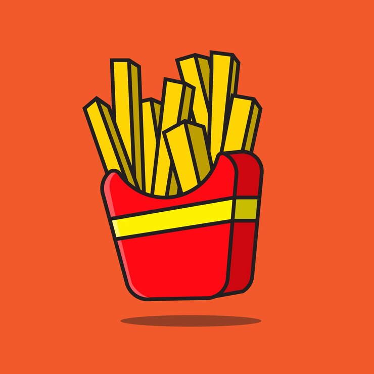 Patatas fritas vectoriales
