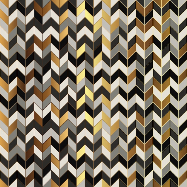 Patch geometrico sin costuras gris y dorado