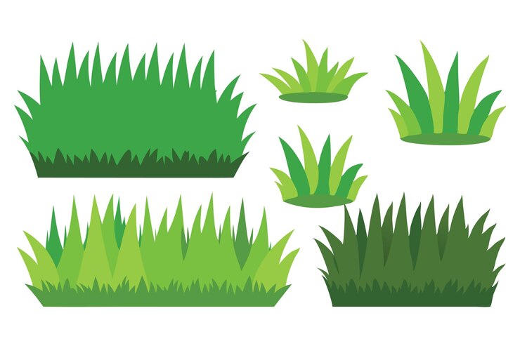Vector patch de hierba verde ilustración vectorial en fondo blanco