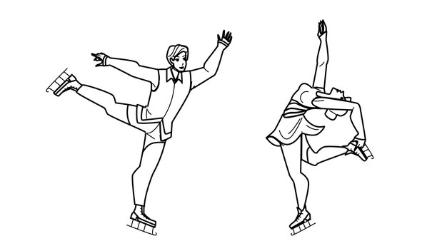 Patinaje artístico vectorial