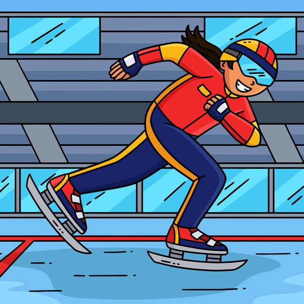 Patinaje de velocidad patinajes de empuje femeninos de colores