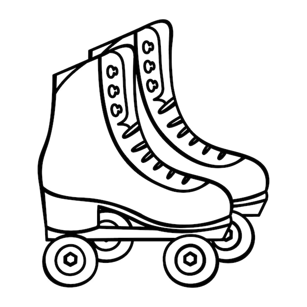Patines aislados sobre fondo blanco Ilustración vectorial