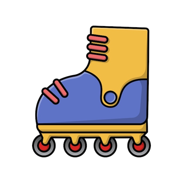 Vector patines deportivos icono para el concepto de estilo vintage retro y elemento de diseño