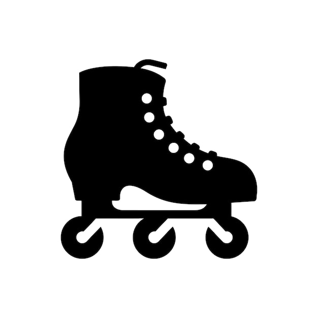 Patines Icono en fondo blanco Ilustración vectorial simple