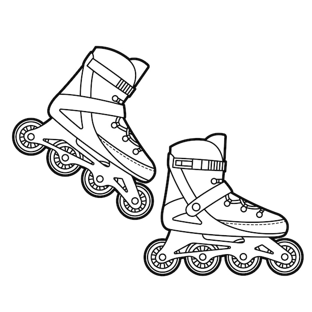 Patines de patinaje un par de zapatos para patinaje con patines