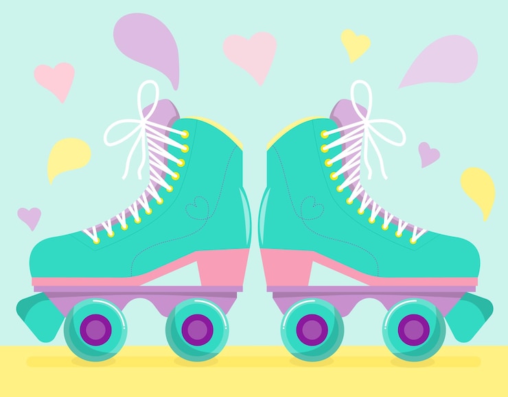 Vector patines de ruedas