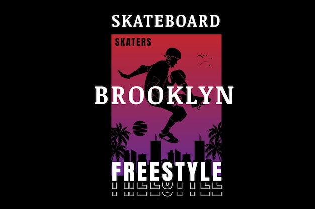 Patineta brooklyn freestyle color rojo y morado