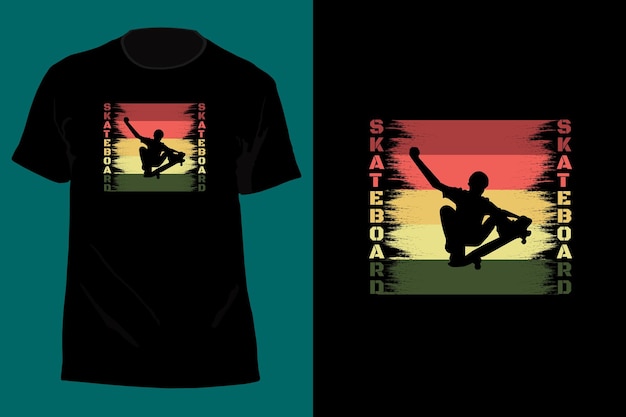 Patineta Camiseta Diseño Retro Vintage