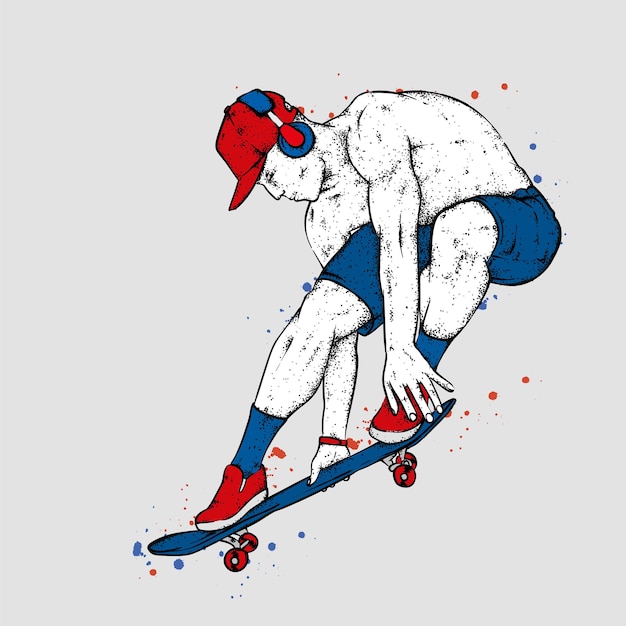 Patineta y chico elegante