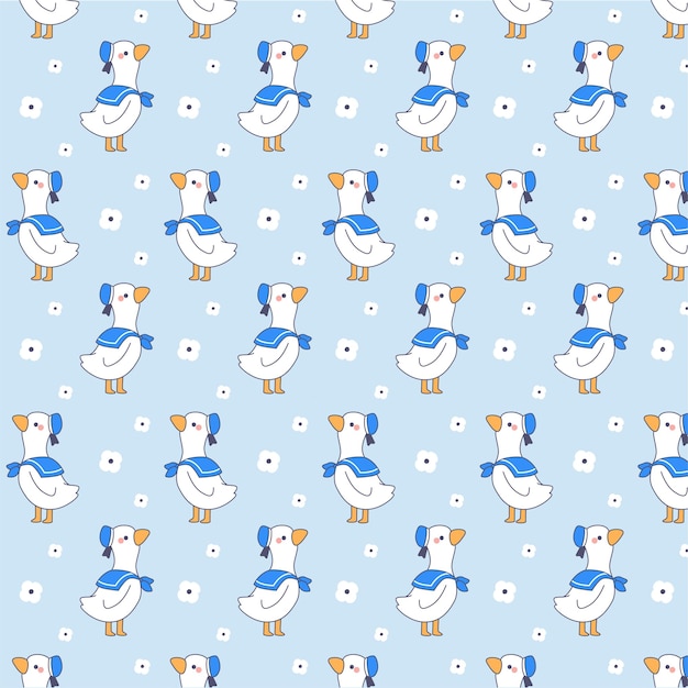 Pato lindo azul bebé niño de patrones sin fisuras