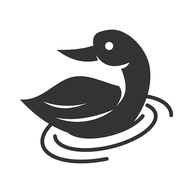 Pato logo vector ilustración diseño plantilla icono marca identidad