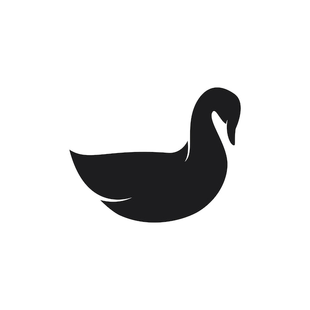 Pato logo vector simple ilustración