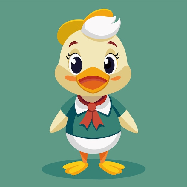 un pato con un sombrero en la cabeza
