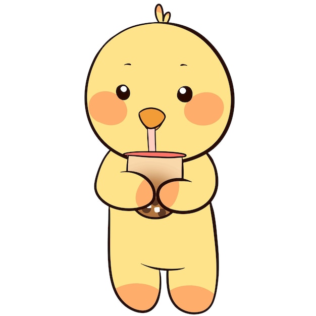 Pato tu personaje lindo vacter dibujos animados