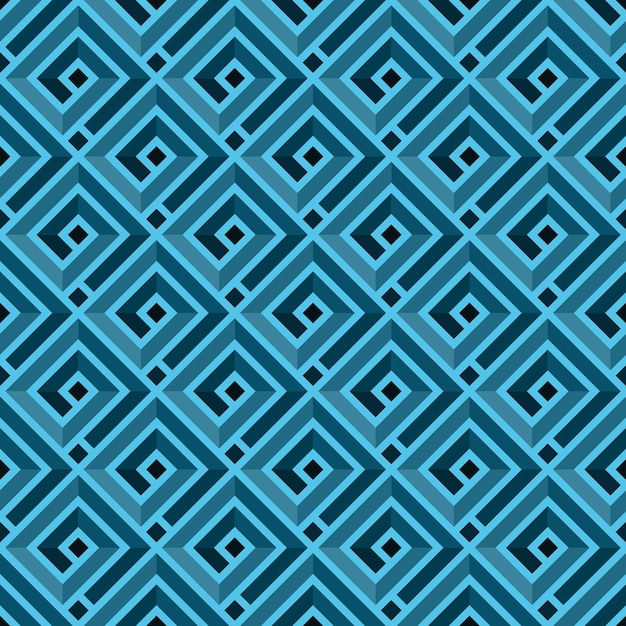 PATRÓN INCONSÚTIL ABSTRACTO AZUL CLARO CON ESPIRALES CUADRADOS EN VECTOR