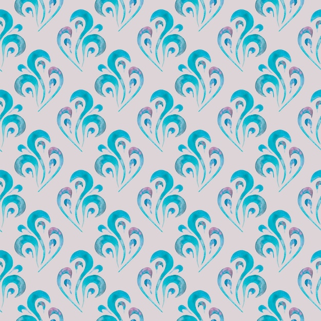Patrón abstracto de acuarela sin costuras Ilustración dibujada a mano para papel de decapaje para envolver telas