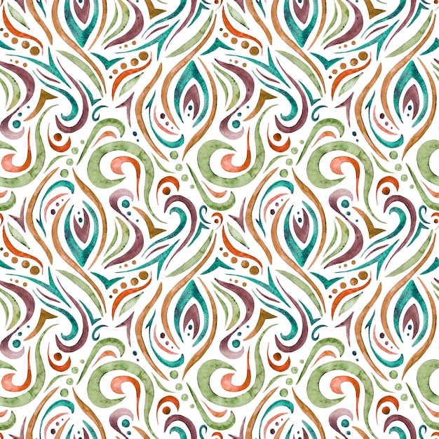 Patrón abstracto de acuarela sin costuras Ilustración dibujada a mano para papel de decapaje para envolver telas