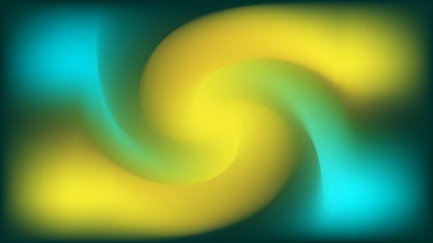 un patrón abstracto amarillo y azul con un fondo verde
