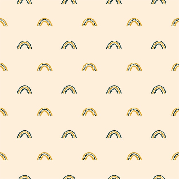 Patrón abstracto con arco iris en colores de moda. Estilo boho.